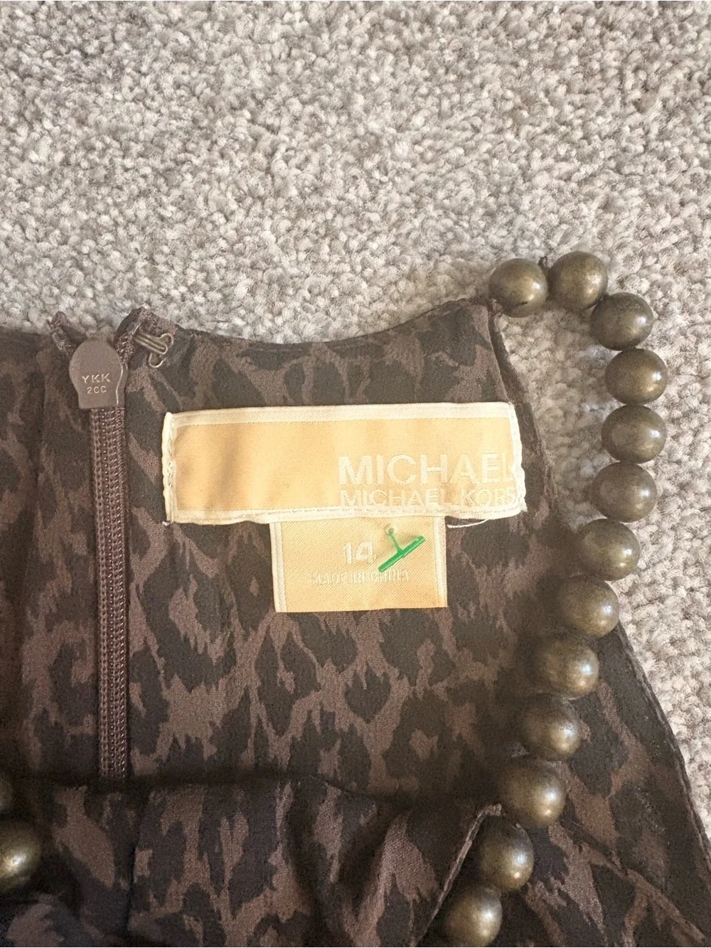 Michael Kors Brown Leopard Halter Cami Top